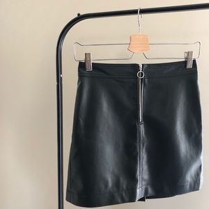 Wilfred Free Leather Mini Skirt
